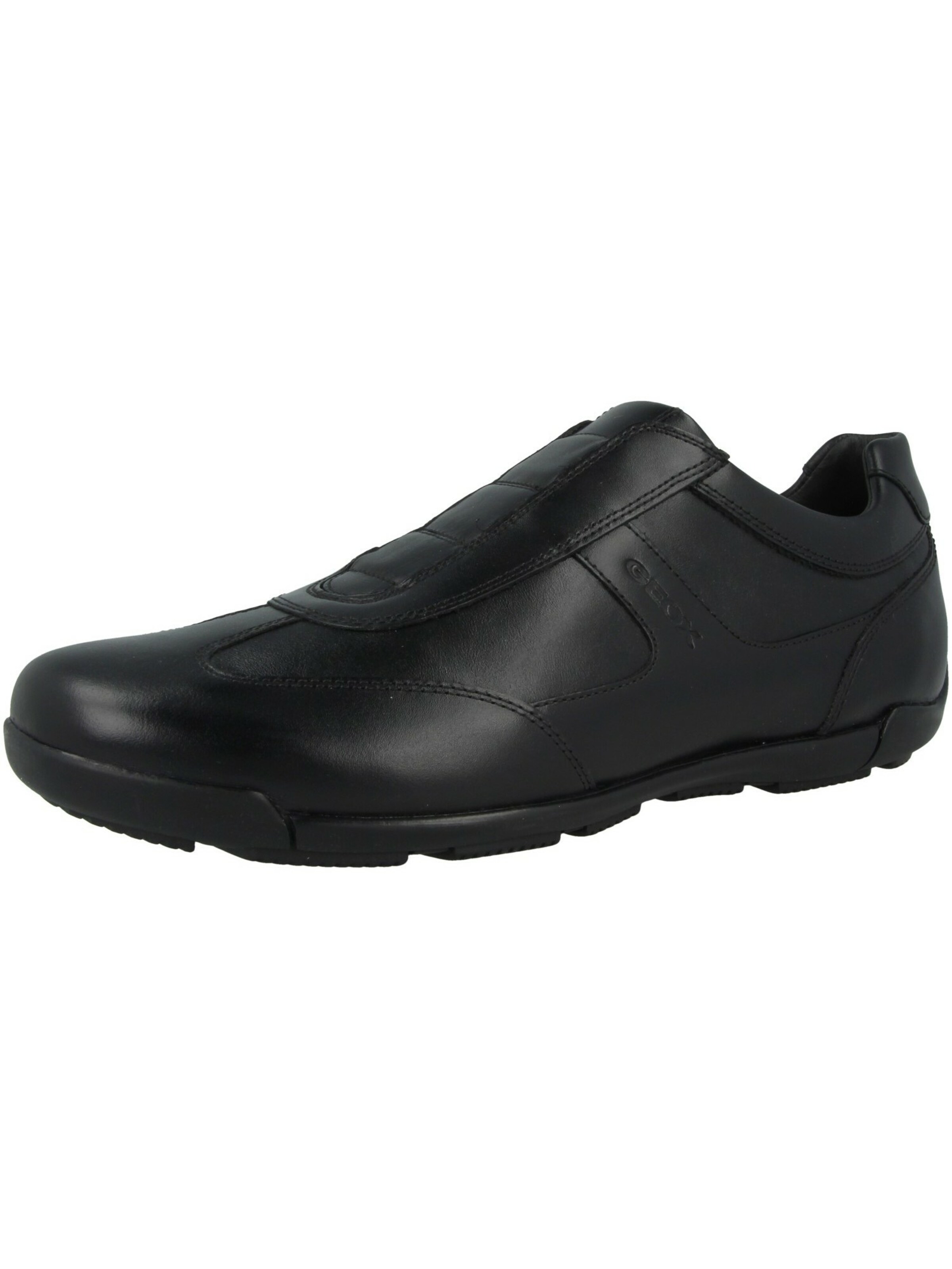 GEOX - Sapatilhas slip-on em preto: frente