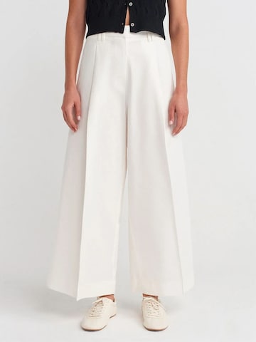 Dilvin Wide leg Broek in Wit