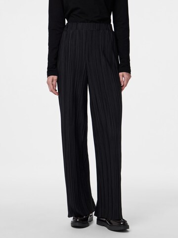 Wide Leg Pantalon PIECES en noir : devant