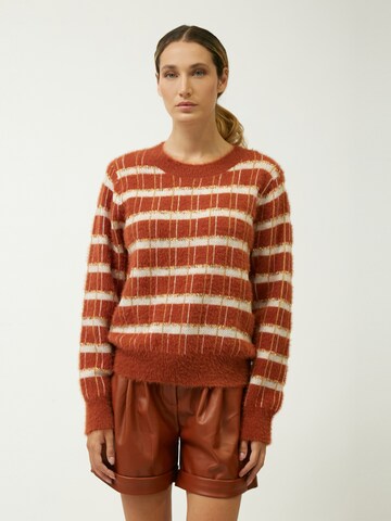 Influencer - Jersey en marrón: frente