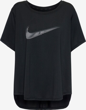 NIKE Sportshirt 'Swoosh' in Schwarz: predná strana