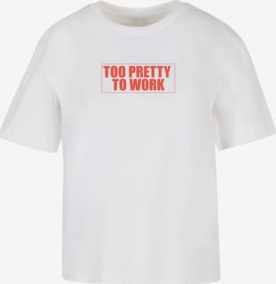 Miss Tee Majica 'Too Pretty To Work' veličine XXXL u crvena / bijela, Pregled proizvoda