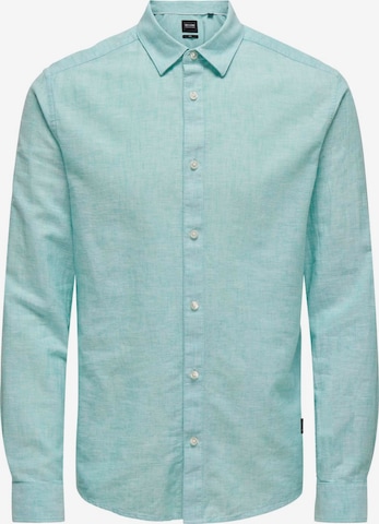 Chemise 'CAIDEN' Only & Sons en bleu : devant