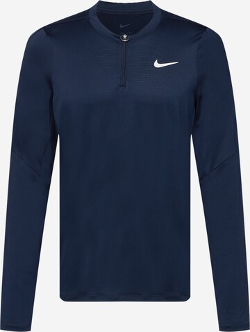 NIKE - Camisa funcionais 'Court Advantage' em azul: frente