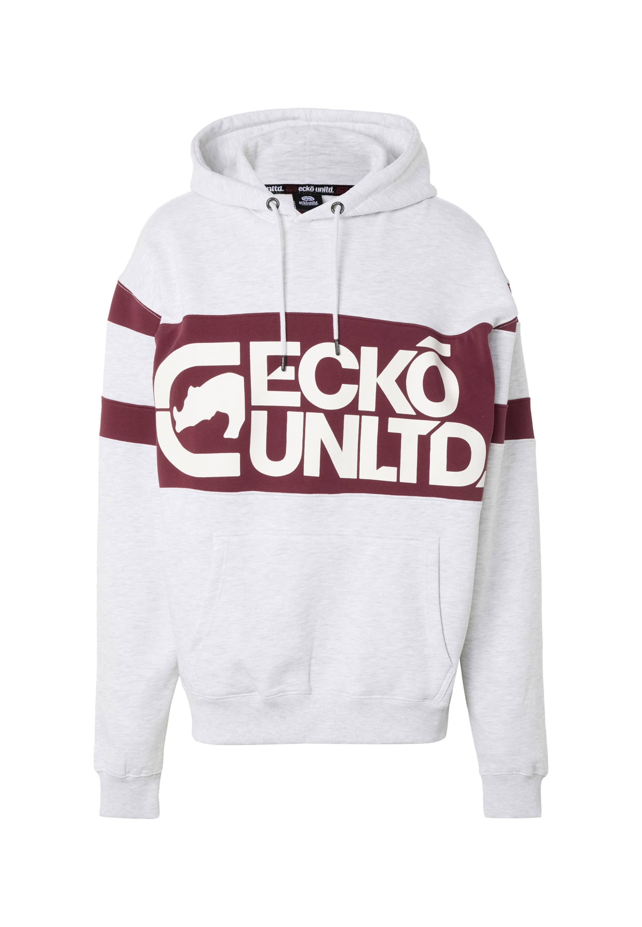 Ecko Unlimited Bluzka sportowa w rozmiarze XXXL w kolorze jasnoszary / bordowym, Podgląd produktu