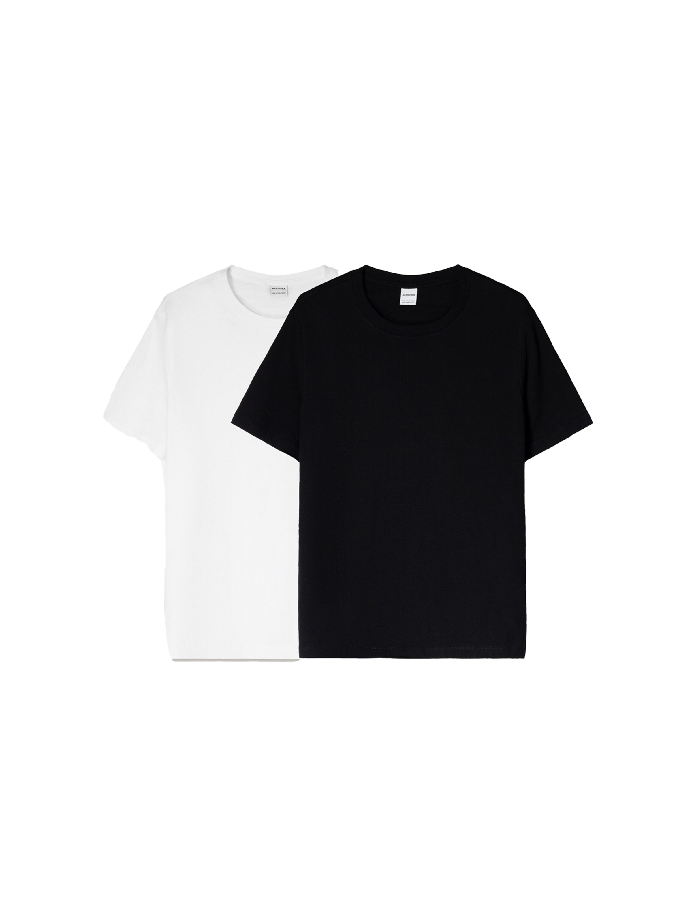 Bershka T-Shirt in schwarz / weiß, Produktansicht