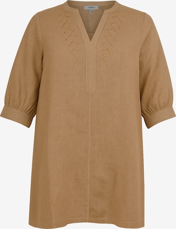 YOEK Tunic in Brown: front