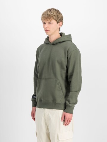 Felpa 'Label' di ALPHA INDUSTRIES in verde