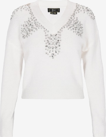 faina Пуловер 'Fashion Look' в бяло: отпред