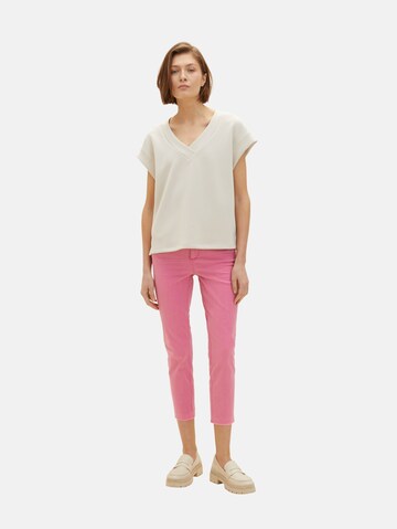 Coupe slim Jean 'Alexa' TOM TAILOR en rose