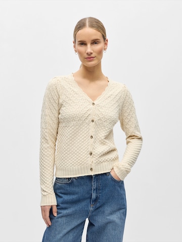 Cardigan 'OBJNOA' OBJECT en beige : devant