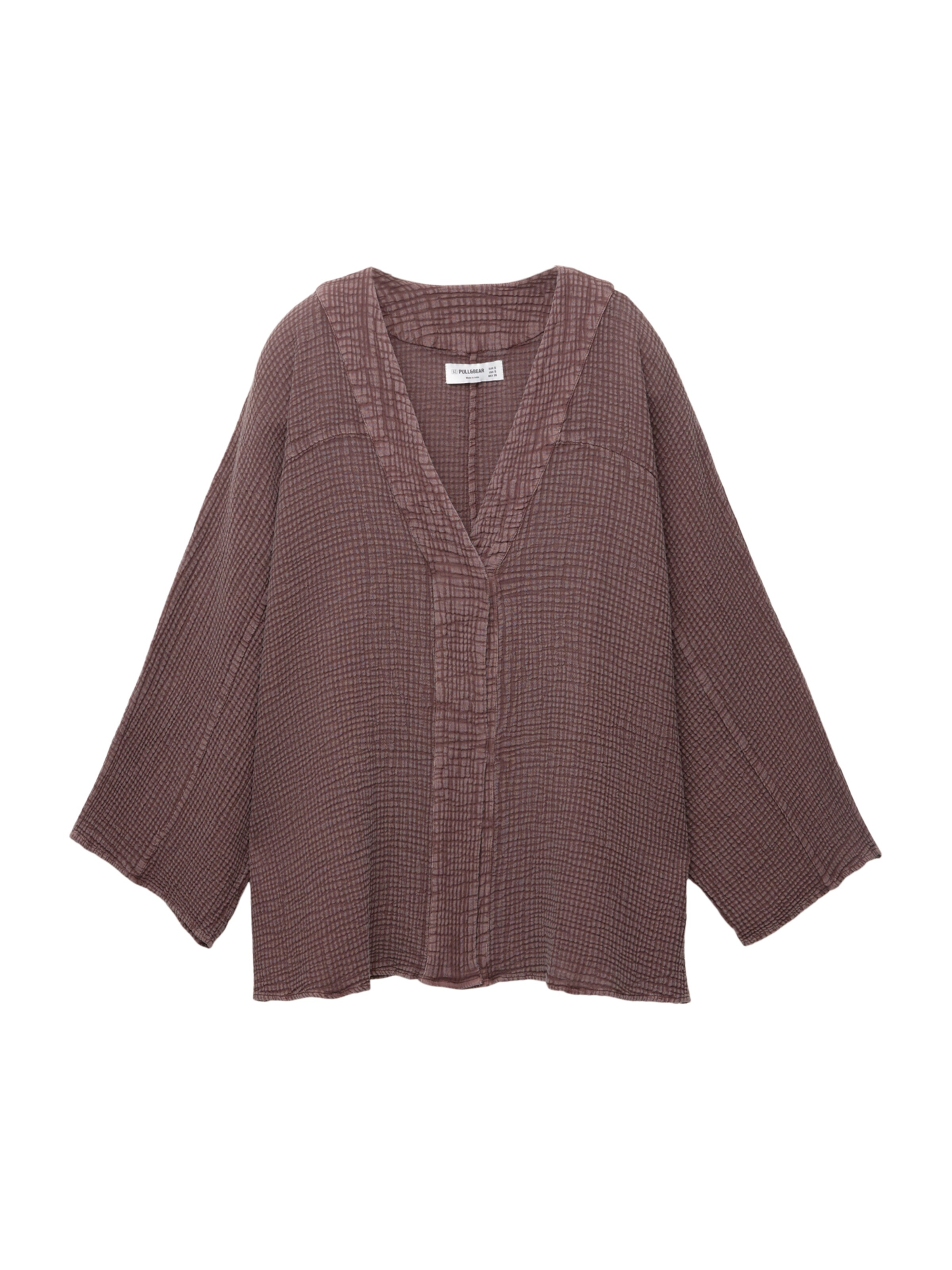 Pull&Bear Блуза в кафяво: отпред