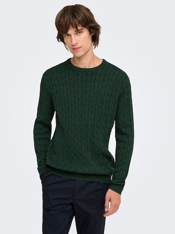 Only & Sons Trui 'ONSLOUI' in Groen