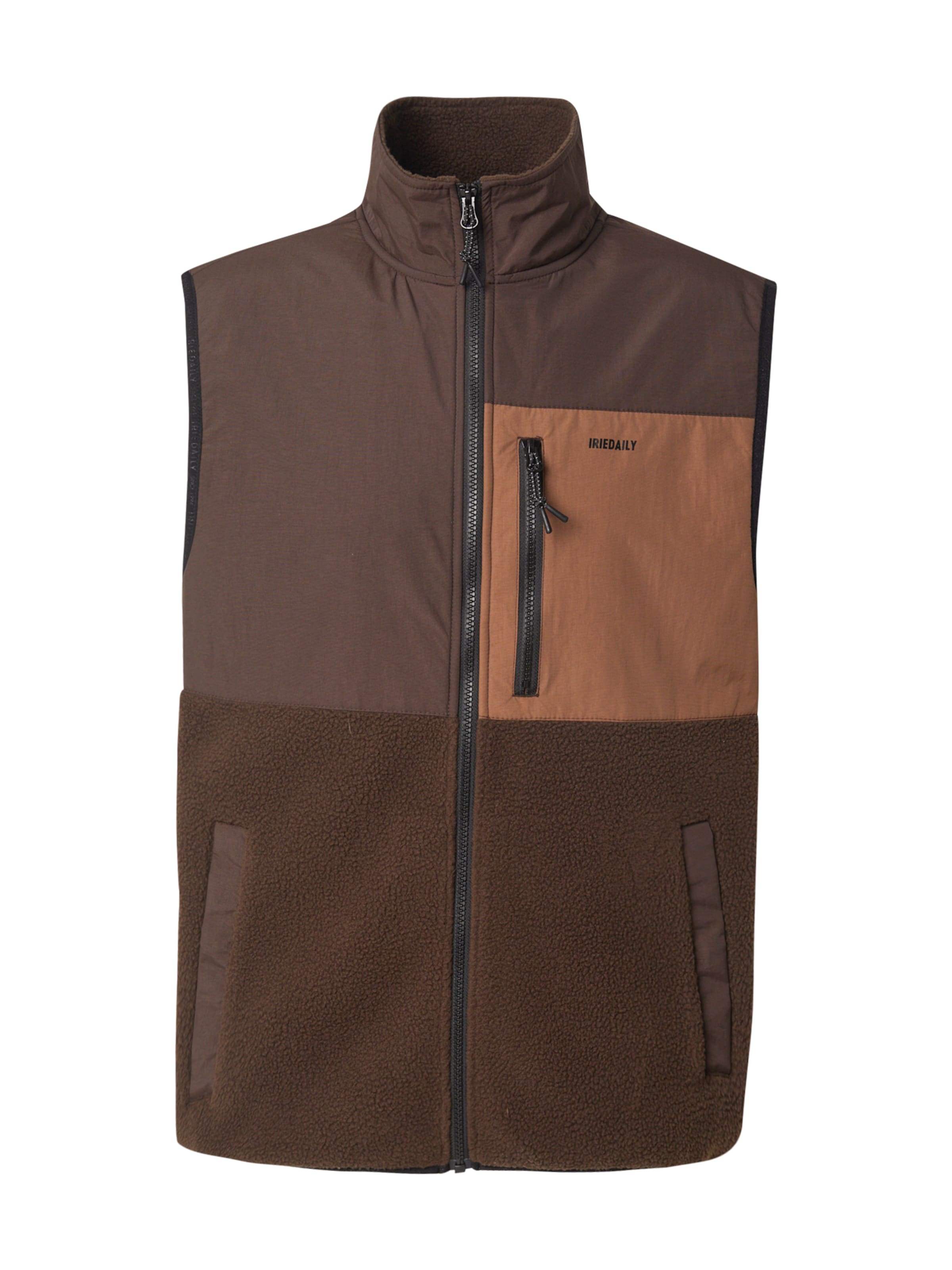 Iriedaily Vest 'Auf Deck' in Brown: front