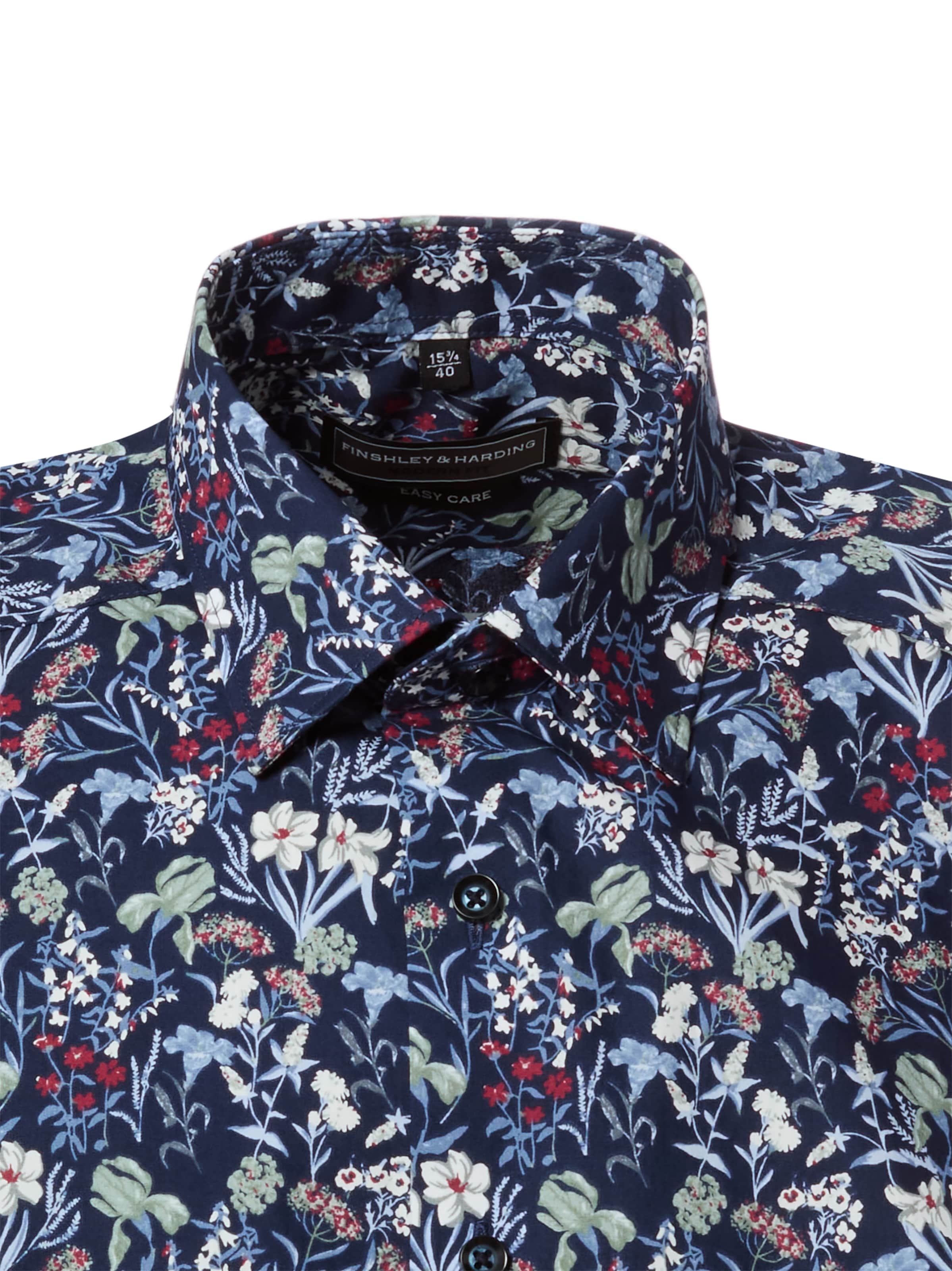 Finshley & Harding Regular fit Business shirt in Blue