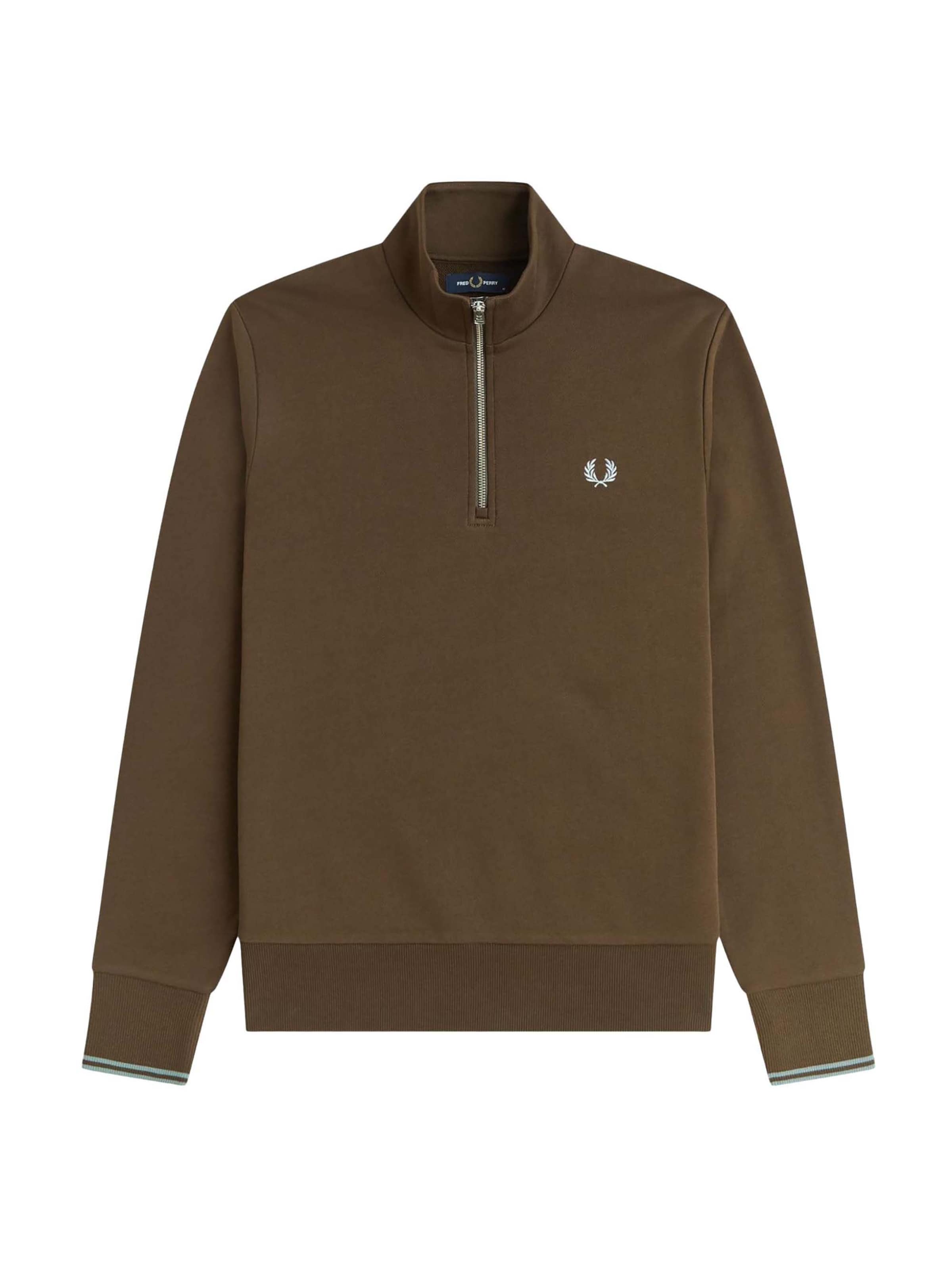 Fred Perry Sweatshirt in Bruin: voorkant