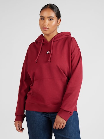 Sweat-shirt Tommy Jeans Curve en rouge : devant