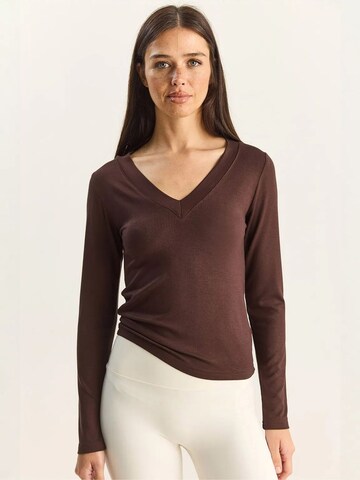 Bianco Lucci Shirt in Bruin: voorkant