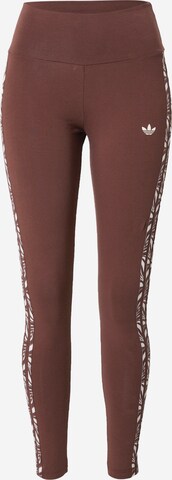 Leggings 'Abstract Animal Print' ADIDAS ORIGINALS en marron : devant