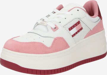 Sneaker bassa 'RETRO BASKET' di Tommy Jeans in rosa: frontale