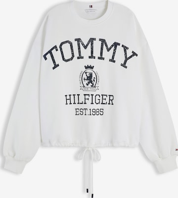TOMMY HILFIGER Суичър 'VARSITY CREST' в бяло: отпред