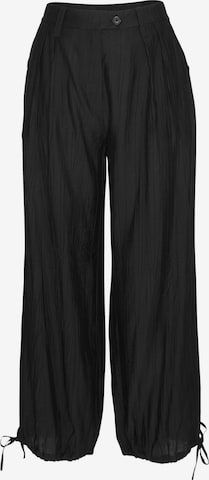 Loosefit Pantalon MSCH COPENHAGEN en noir : devant