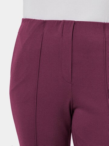 Goldner Slim fit Pants 'Louisa' in Purple