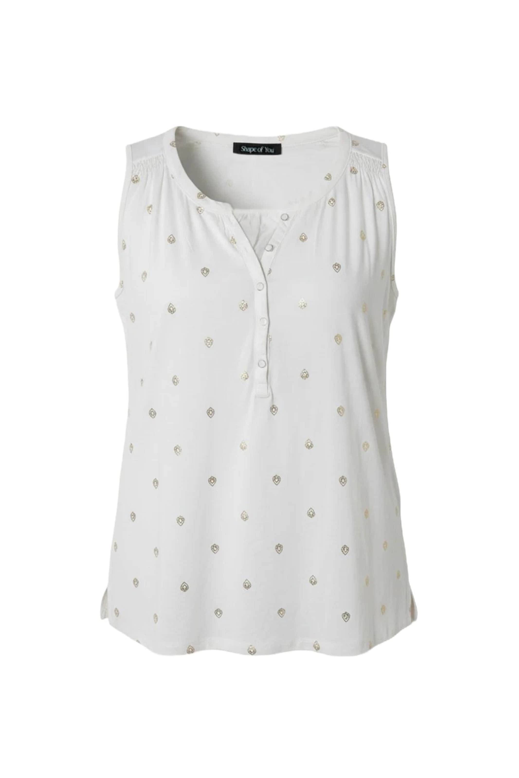 Shape Of You Blouse in Wit: voorkant