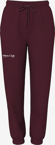 Effilé Pantalon 'PCRISSO' PIECES en rouge : devant