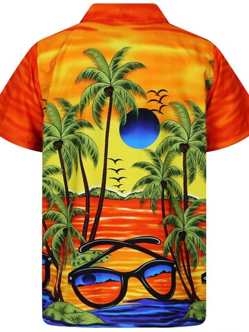 King Kameha - Camiseta 'Sunglasses' en naranja