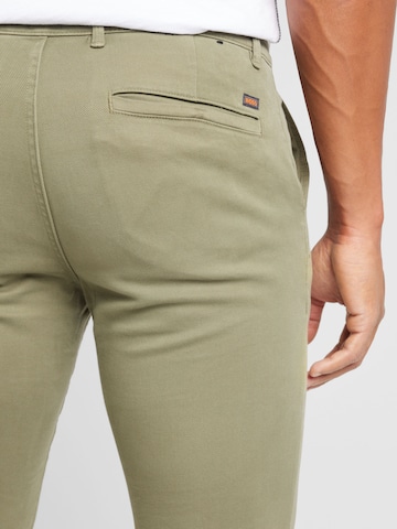 BOSS Slimfit Chino hlače | zelena barva