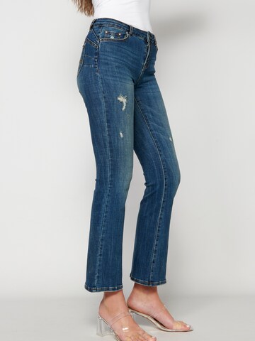 KOROSHI Flared Jeans in Blau