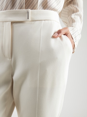 BOSS Regular Pressveckad byxa 'Tapria' i vit