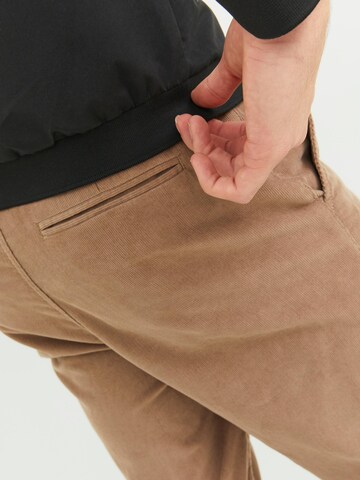 Effilé Pantalon chino 'Karl' JACK & JONES en marron