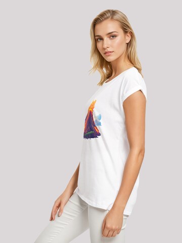 T-shirt 'Vulkanausbruch' F4NT4STIC en blanc