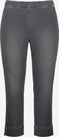 Coupe slim Pantalon Ulla Popken en gris : devant