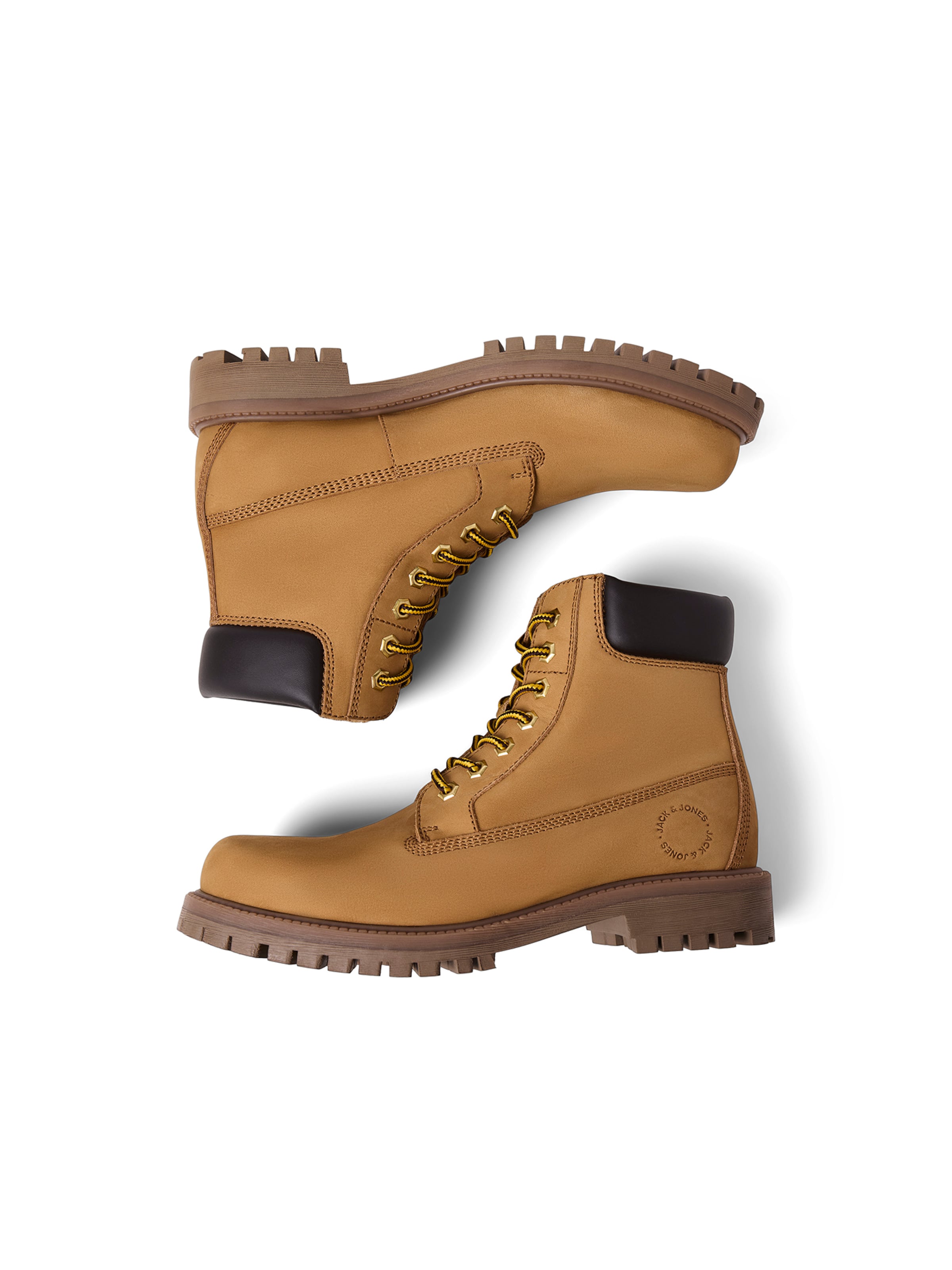 JACK & JONES - Botas con cordones 'JFWMONTANA' en amarillo