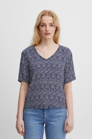 ICHI Blouse 'MARRAKECH' in Blauw: voorkant