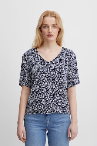 ICHI Blouse 'MARRAKECH' in Blauw: voorkant