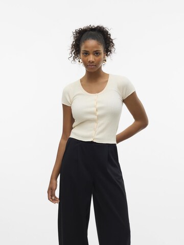 VERO MODA Cardigan 'VMGold' i hvid: forside