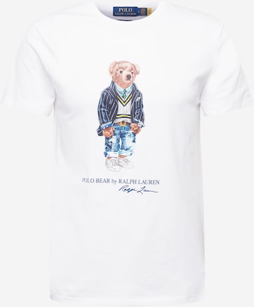 T-Shirt Polo Ralph Lauren en blanc : devant