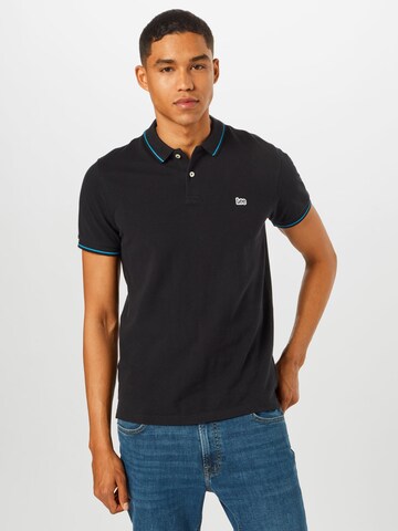 T-Shirt 'PIQUE POLO' Lee en noir : devant