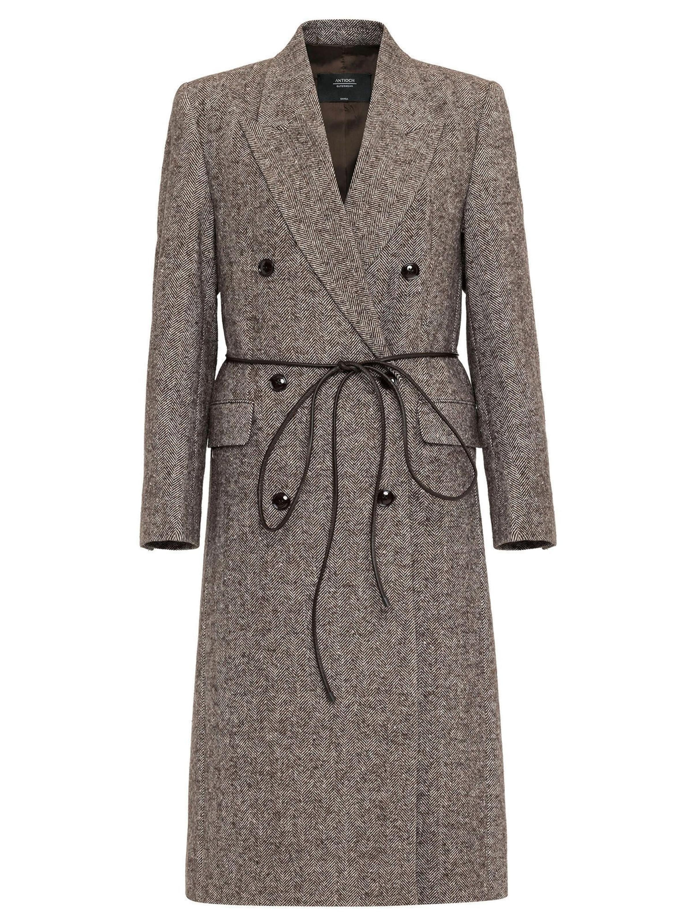 Antioch Ανοιξιάτικο και φθινοπωρινό παλτό σε καφέ: μπροστά