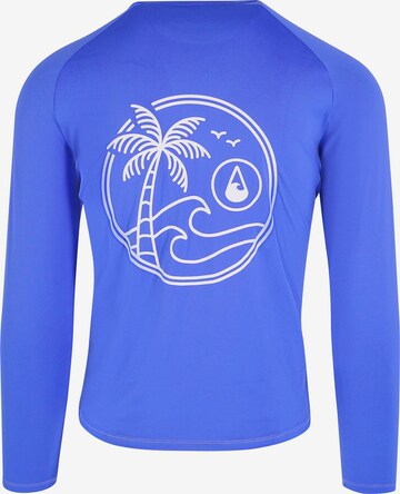 T-shirt fonctionnel ' Rash Guard ' Wave Hawaii en bleu