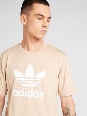 ADIDAS ORIGINALS Shirt 'Adicolor Trefoil' in Beige