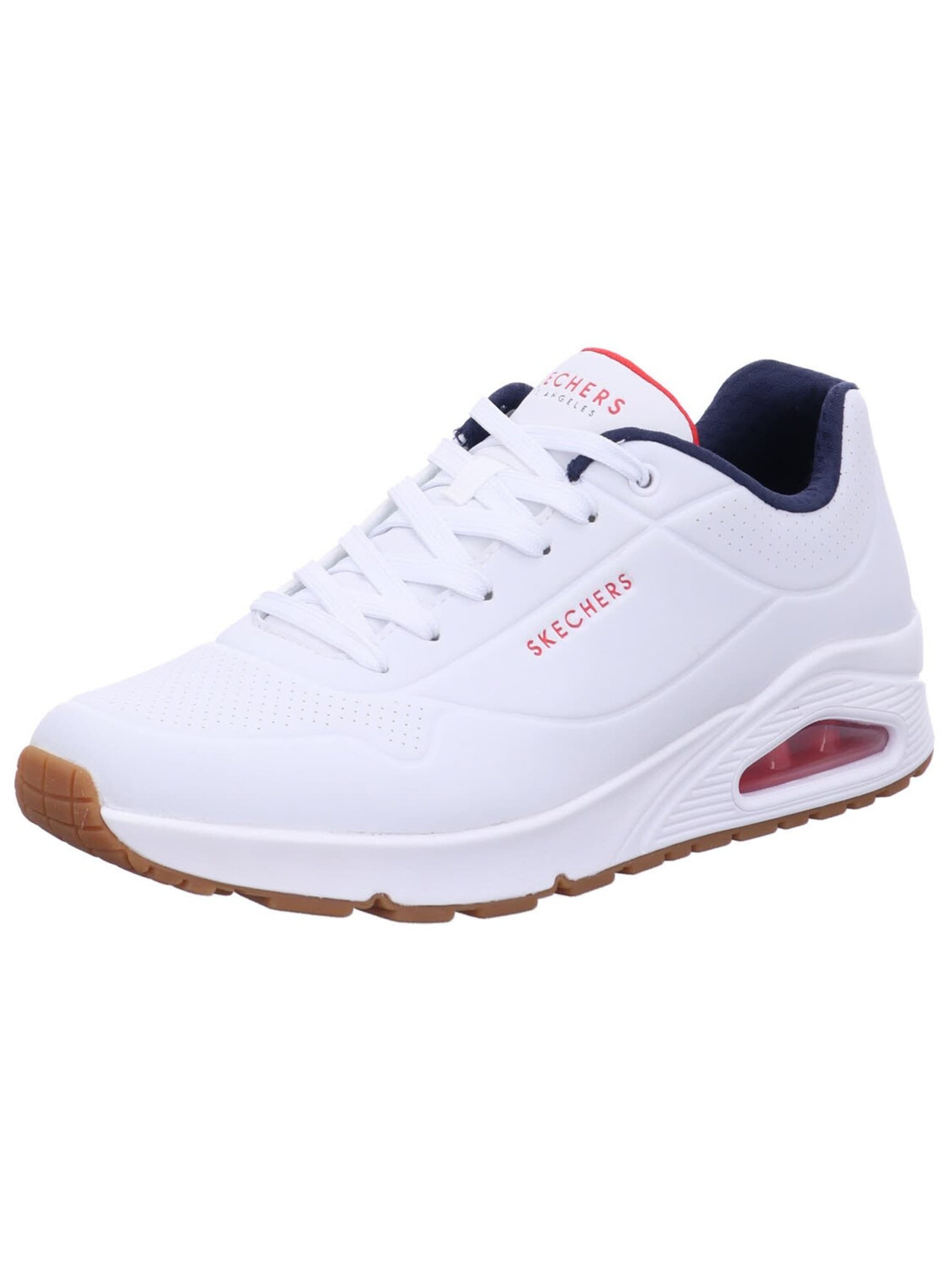 SKECHERS Sneakers laag 'Sneaker Herren 52458 WNVR Leder-Mix in weiß' in Wit: voorkant
