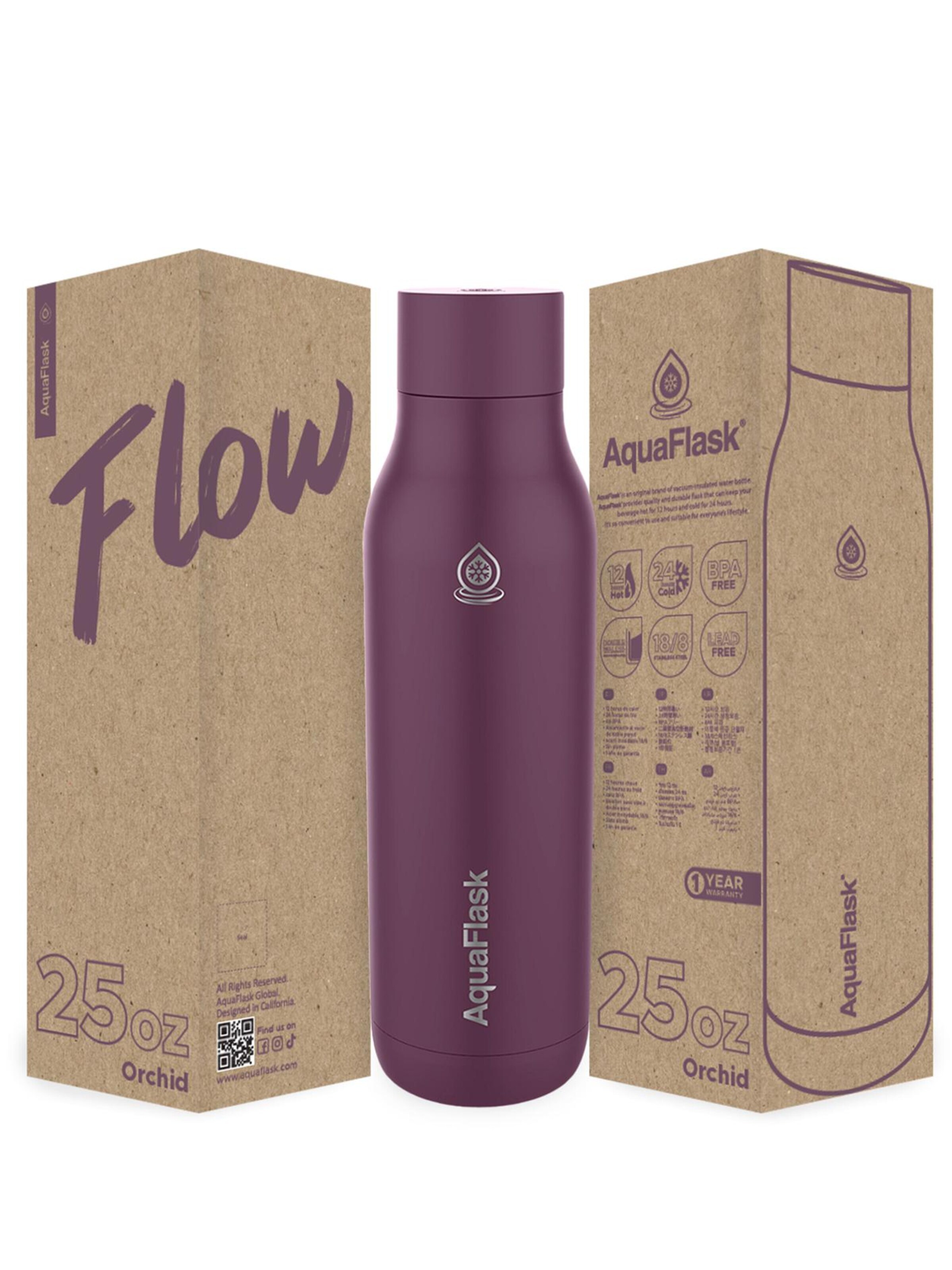 AquaFlask Láhev na vodu 'AquaFlask Termoláhev FLOW 739 ml' – pink