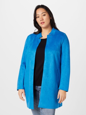 Palton de primăvară-toamnă 'Soho' de la ONLY Carmakoma pe albastru: față
