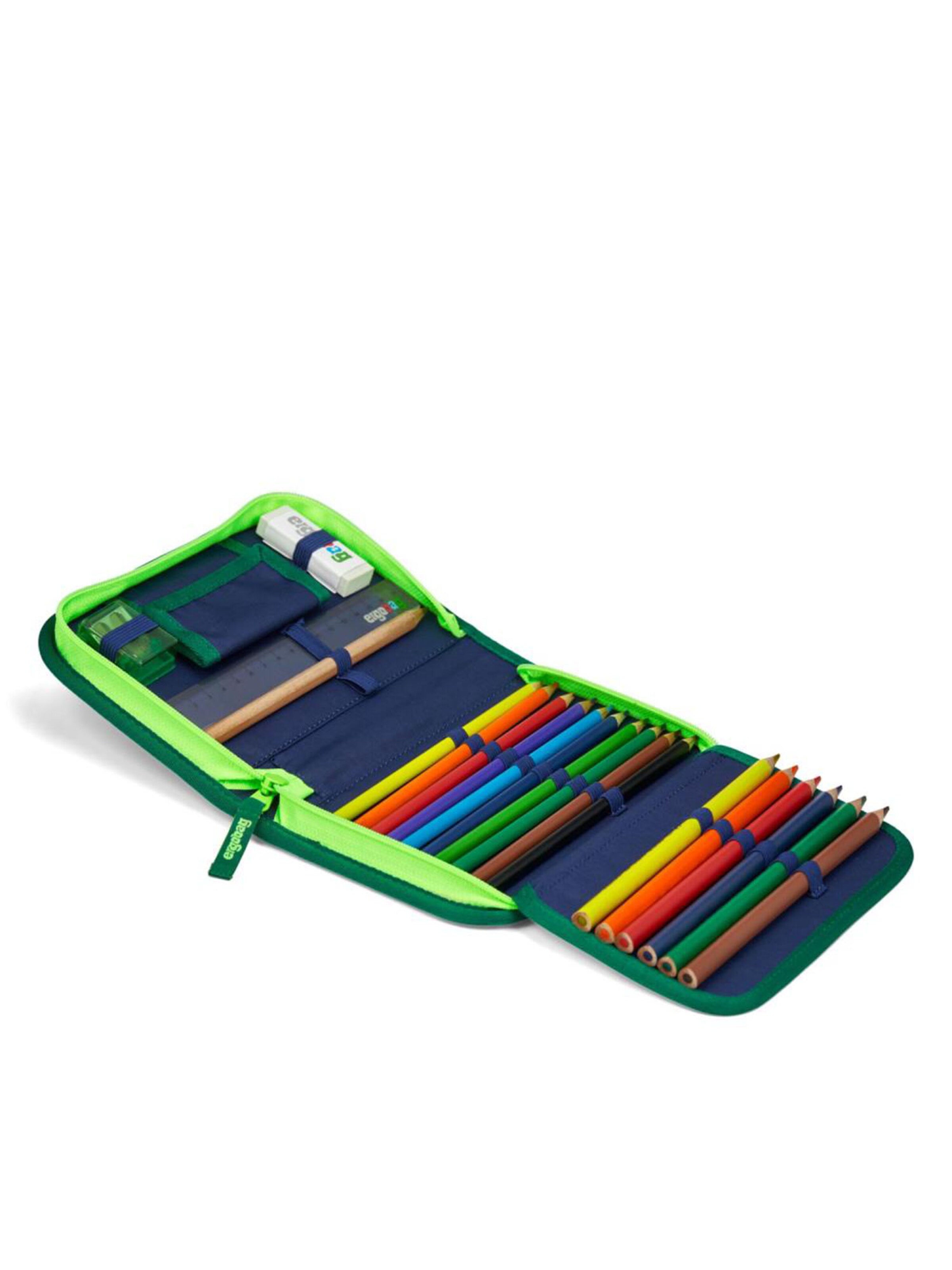 ergobag Backpack 'Cubo Light Schulranzen Set' in Green