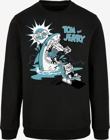 F4NT4STIC Sweatshirt 'Tom und Jerry Summer Shark' in Zwart: voorkant